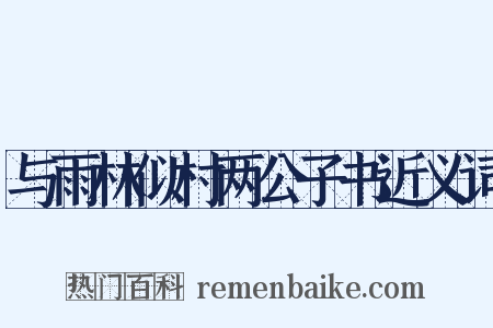 与雨林似村两公子书近义词是什么意思的图片